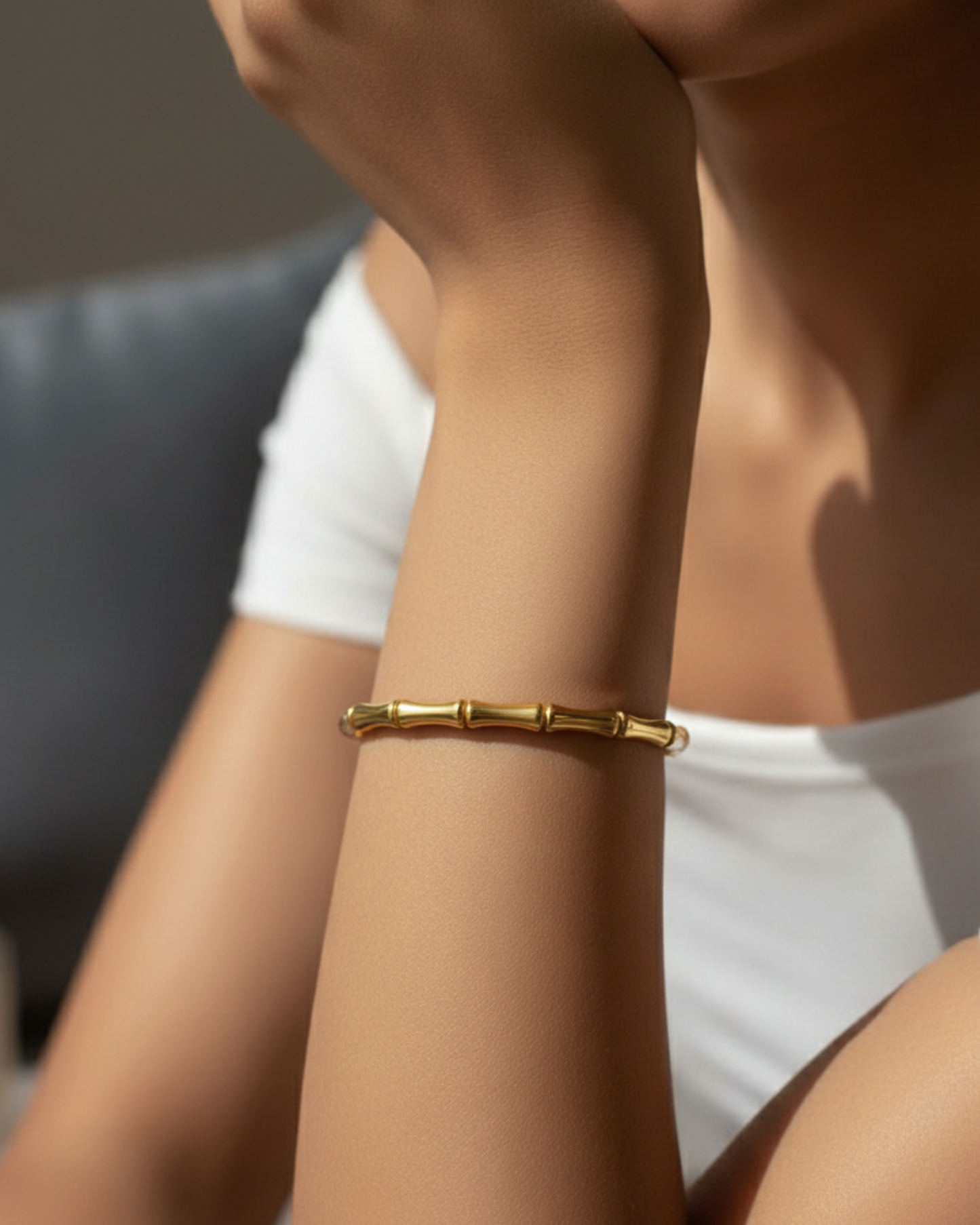 Bamboo Design Openable Kada Bracelet