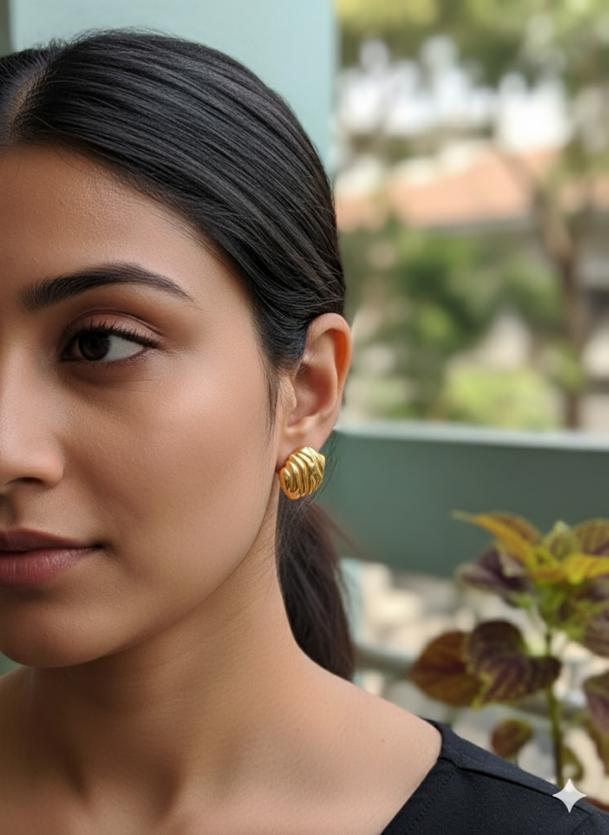 Gold Plated Stainless Steel Anti Tarnish Earring