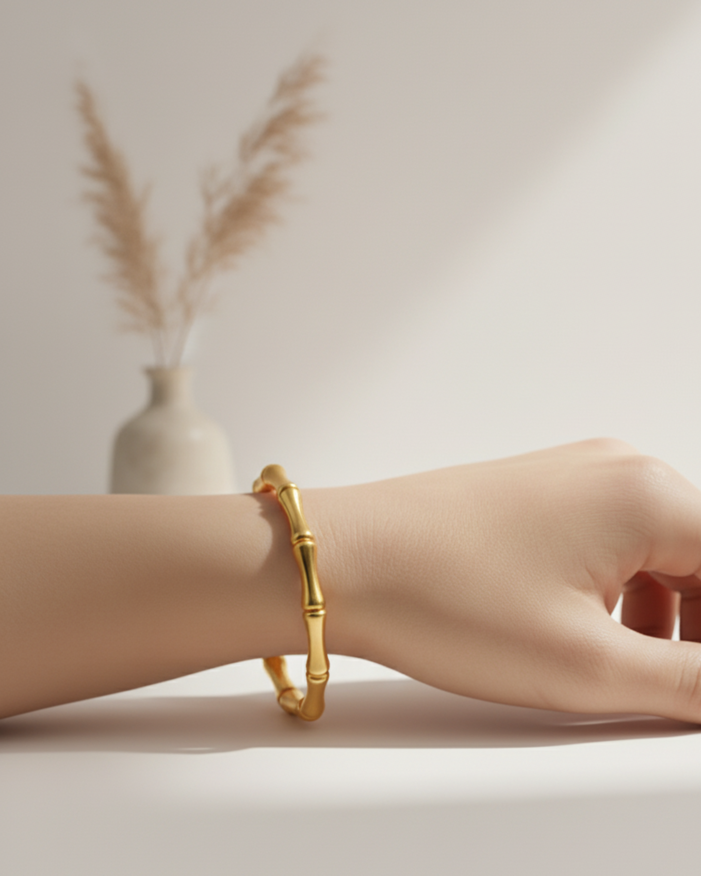 Bamboo Design Openable Kada Bracelet