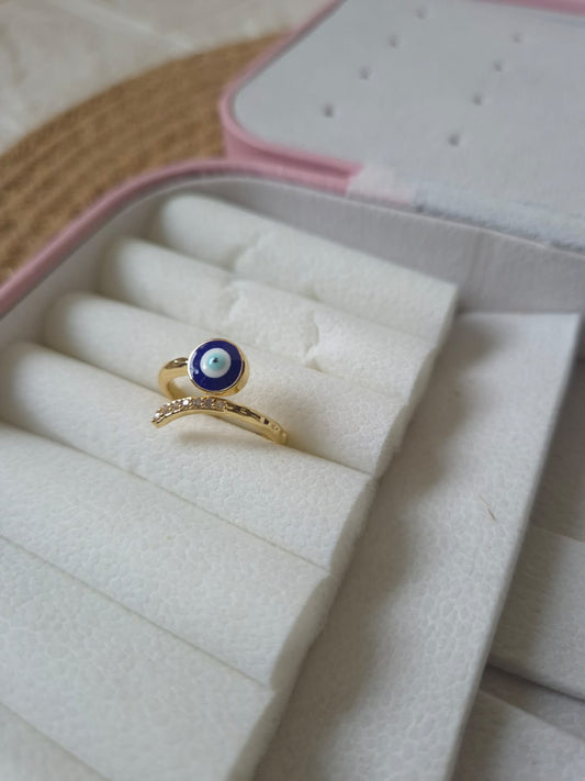 Adjustable Evil Eye Ring