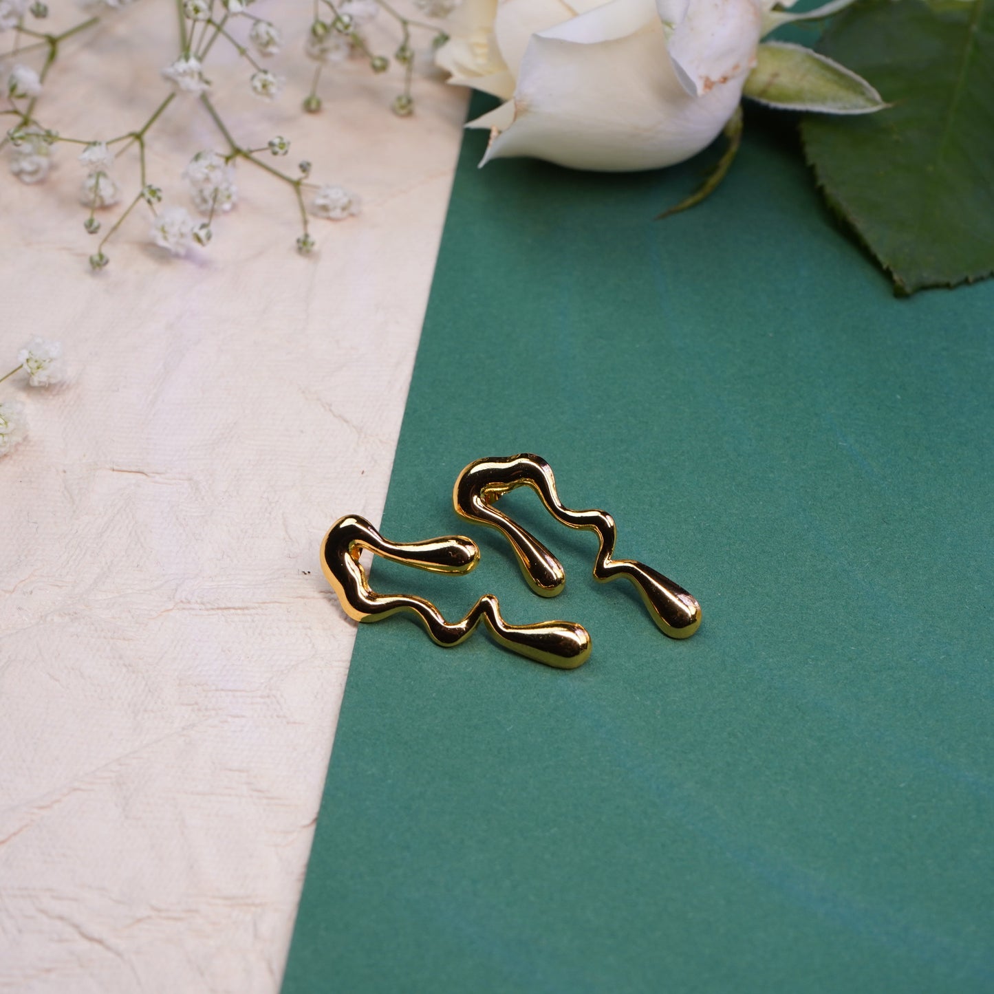 Melting Drip Liquid Water Drop Earrings