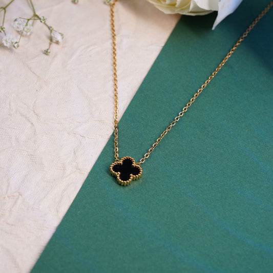 Noir Clover Necklace