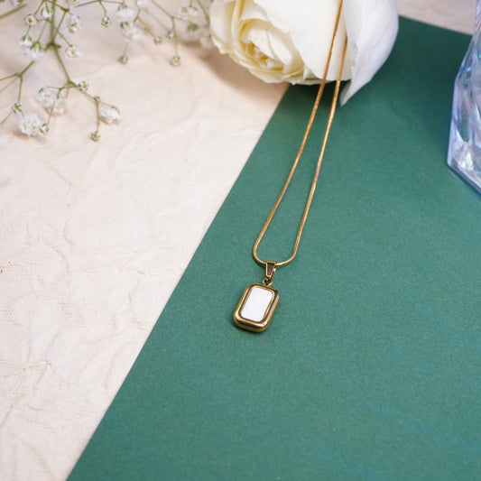 Classic White Stone Pendant