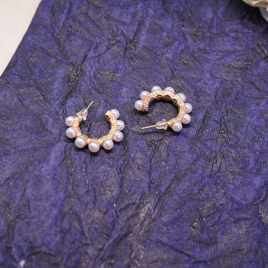 Pearl Hoops Earring