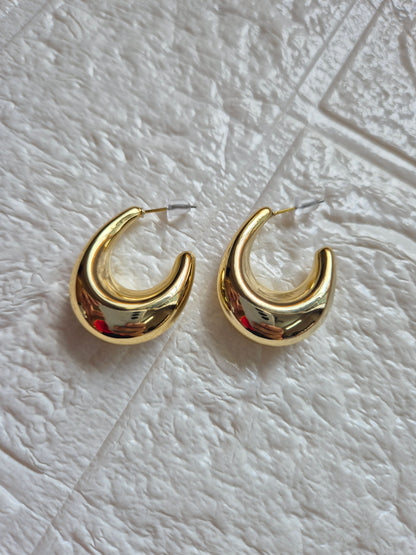 Golden Glossy Hoops