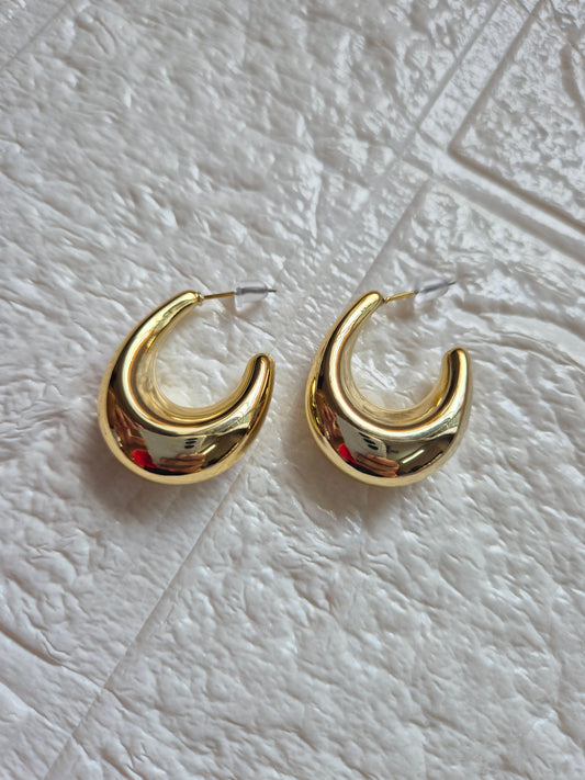 Golden Glossy Hoops