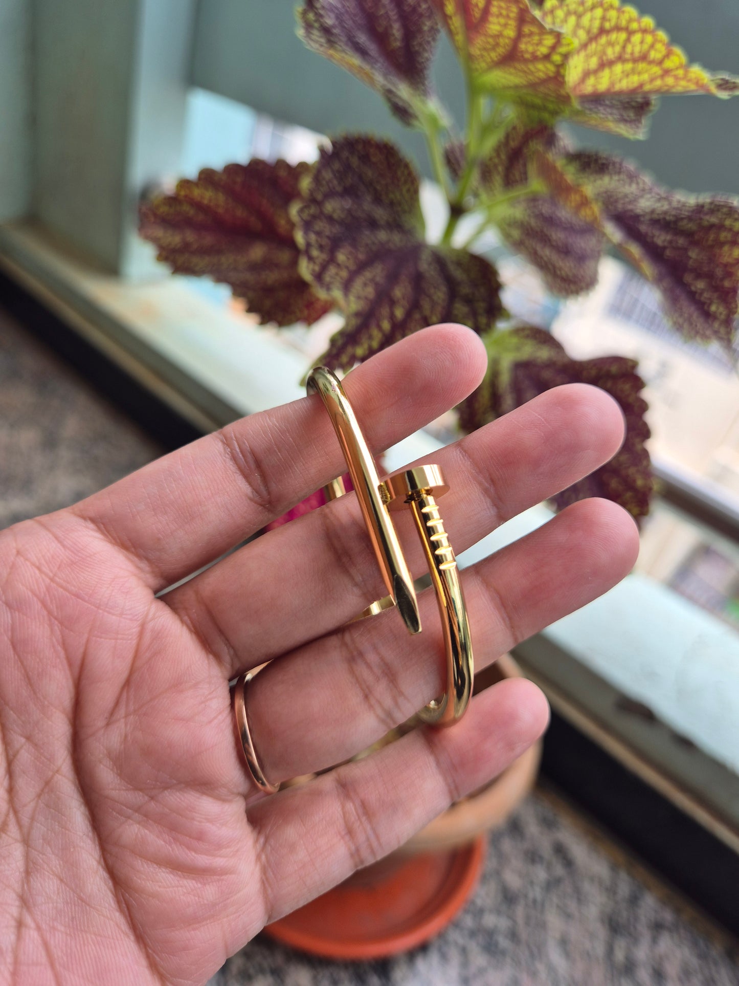 Nail Kada Bracelet(Anti tarnish)