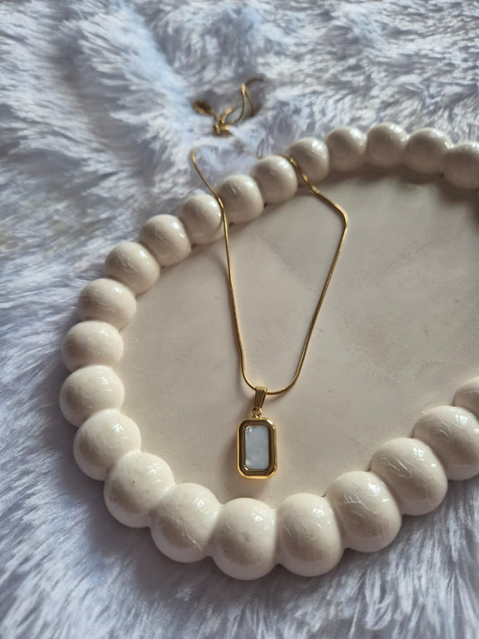 Classic White Stone Pendant